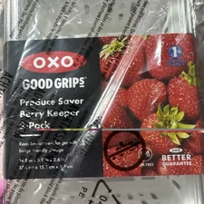 Fruit Preserver Container, Berry Saver, 2 Piece Set, Compact, White