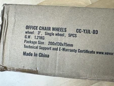 VEVOR Set of 5 Office Chair Caster Swivel Wheels Replacement Heavy Duty 3 inch