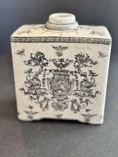 RARE ~JUWC United Wilson 1897 Crackle Glaze Decanter Hollywood Regency