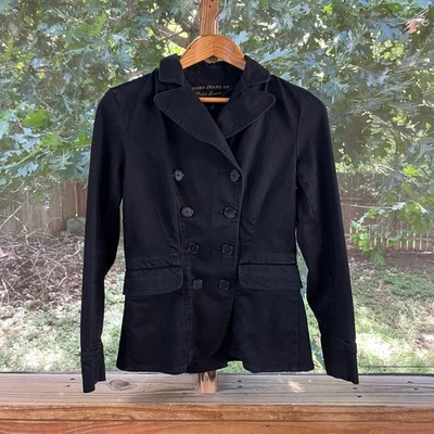 Ralph Lauren Women's Vintage Black Denim Double Breasted Jacket Size S - Image 1 of 4
