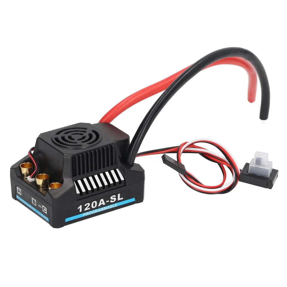 120A Brushless ESC Programmable Electric Speed Controller for 1/8 RC Car L8Y5 - Image 2 of 4