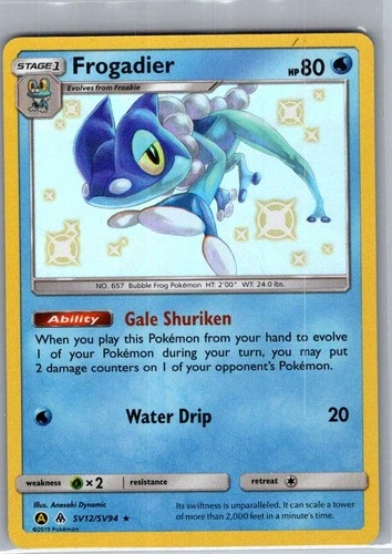 Frogadier SV12/SV94 Hidden Fates: Shiny Vault - Pokemon Card - NM