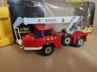 Camion grue cirque Solido 334 Camion Grue AMAR modèle moulé sous pression en boîte très bon état - Photo 1/4