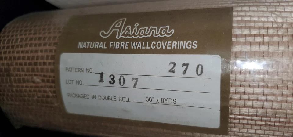 5 Double Rolls Vintage Asiana 270 Natural Fiber Fibre Wall COVERING 36"X8yds - Image 2 of 3