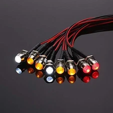 OGRC 8Pcs RC LED Light Kit Accessories 8Pcs, Red,White 