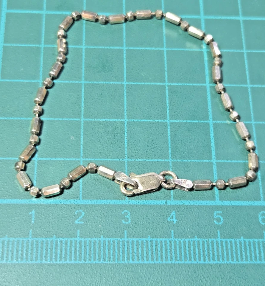 Vintage Stamped 925 Sterling Silver Italy Milor Ball Bead Chain Bracelet - Image 3 of 4
