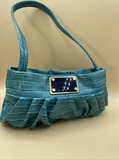 MARC JACOBS Crocodile Patent Leather Small Clutch Purse Green