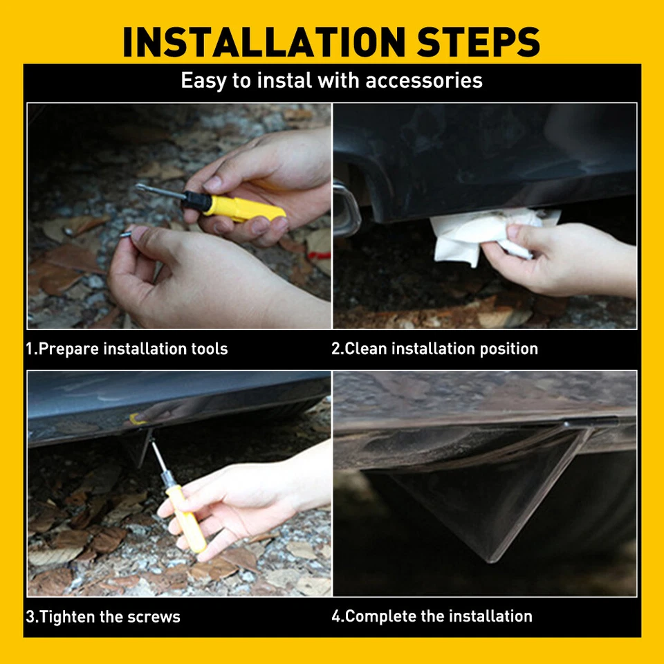 Difusor trasero para Chevrolet Chevy Camaro aletas de tiburón parachoques divisor de labios brillante C Foto 2 de 4