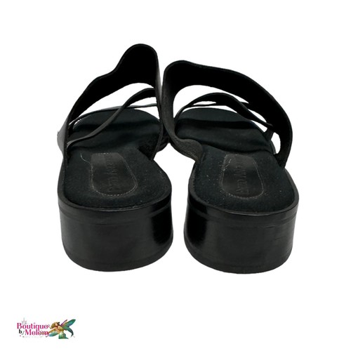 Enzo Angiolini Maddi Black Genuine Leather Sandals Mules Size 9M - Picture 6 of 10