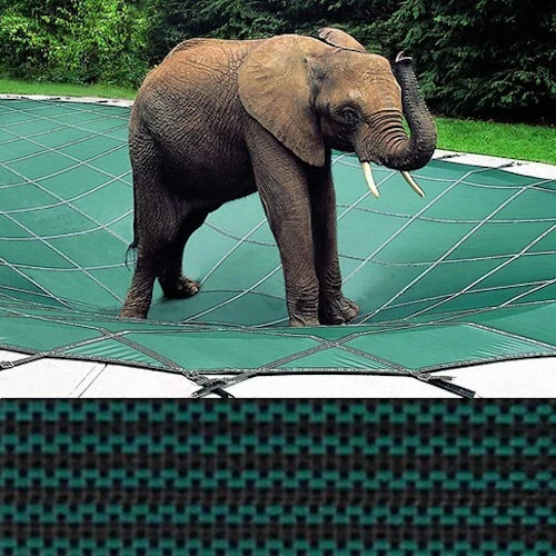 8x8 Loop-Loc Green Mesh Rectangle Pool Safety Cover - LLM1001 - Image 2 of 4