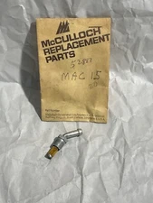 NOS OEM Mcculloch Mac 15  Fitting 52887 Tank Outlet Fitting. Closed DEALER