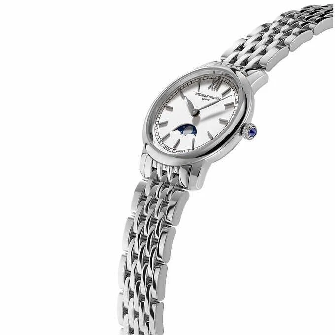 Frederique Constant Slimline Moonphase Stainless Steel Swiss Watch FC-206W1S6B - Image 3 of 3