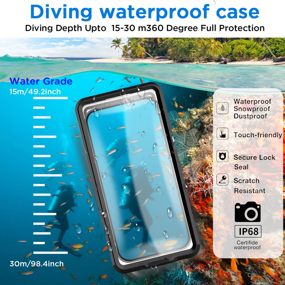 Waterproof Self Check Case Cover For Samsung Galaxy S24/S23/S22/S21 Ultra A15 5G - Image 3 of 4