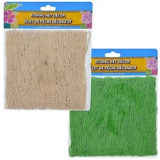 LUAU PARTY FISHING NET 6 x 8 TAN/GREEN BUY MORE SAVE MORE LOTS OF 1 2 3 4 5 OR 6
