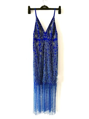 ASOS EDITION floral mini dress with beaded fringe in blue. Size 8 | eBay UK ASOS EDITION floral mini dress with beaded fringe in blue. Size 8 | eBay UK