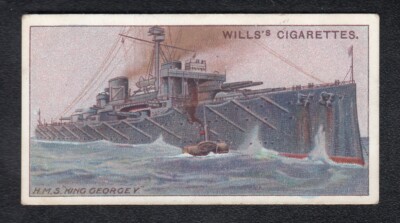 HMS King George V  Super Dreadnought Vintage 1911 Ship Card