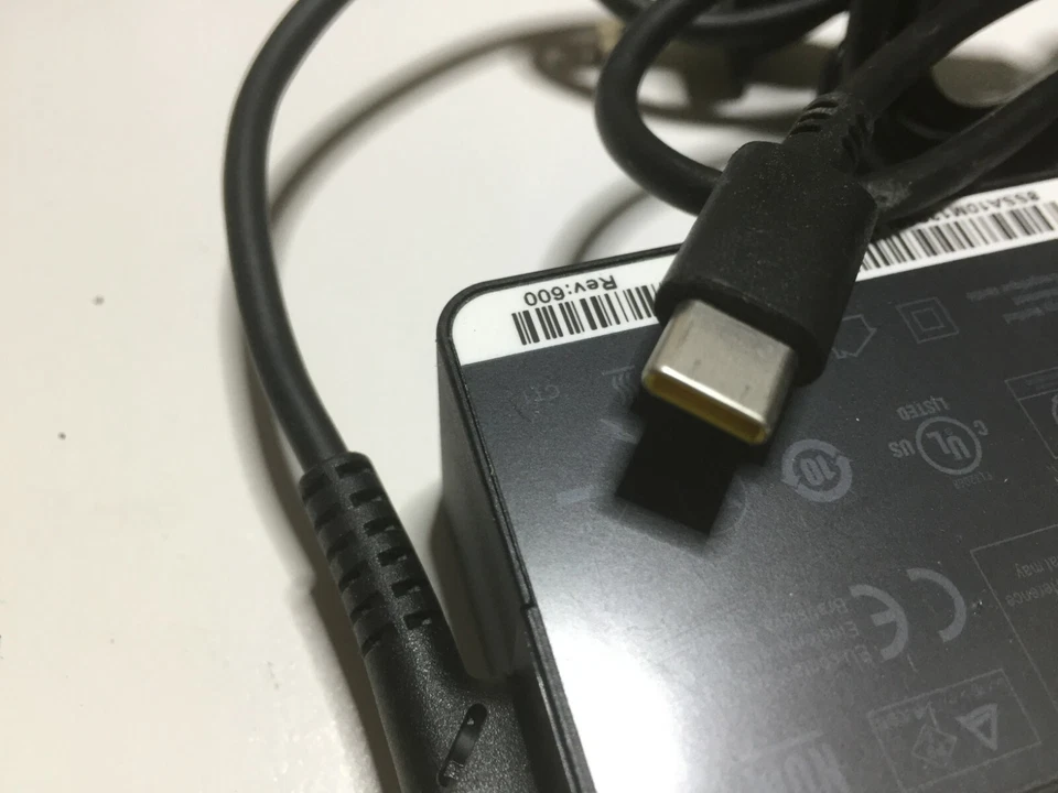 LOT OF 5 Lenovo 65w USB-C ADLX65YLC2A Power Charger Adapter w/ Power Cable OEM - Image 4 of 4