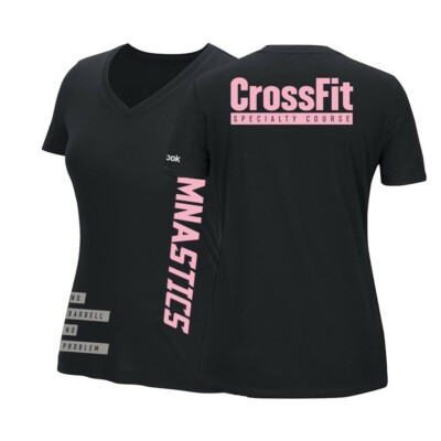 Reebok CrossFit Women's Black Her SME II ''Gymnastics'' V-Neck T-Shirt A53315