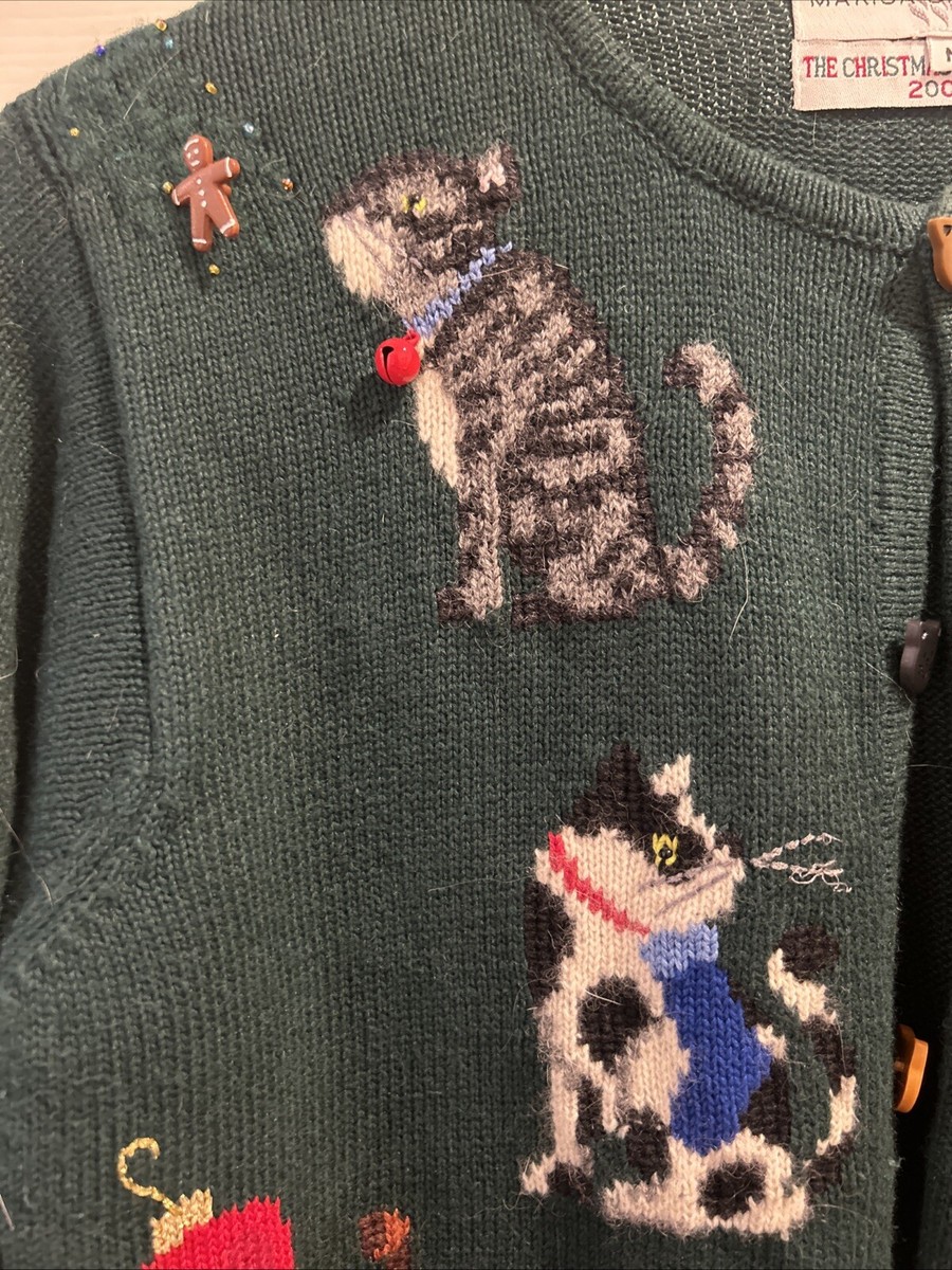 vintage marisa christina sweater Cat Christmas Medium | eBay