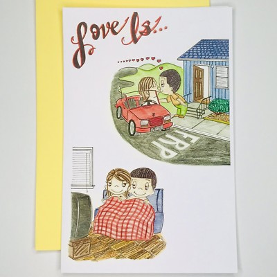 Love Is Greeting Card by Kim Casali (Valentines Day, Thinking of you)