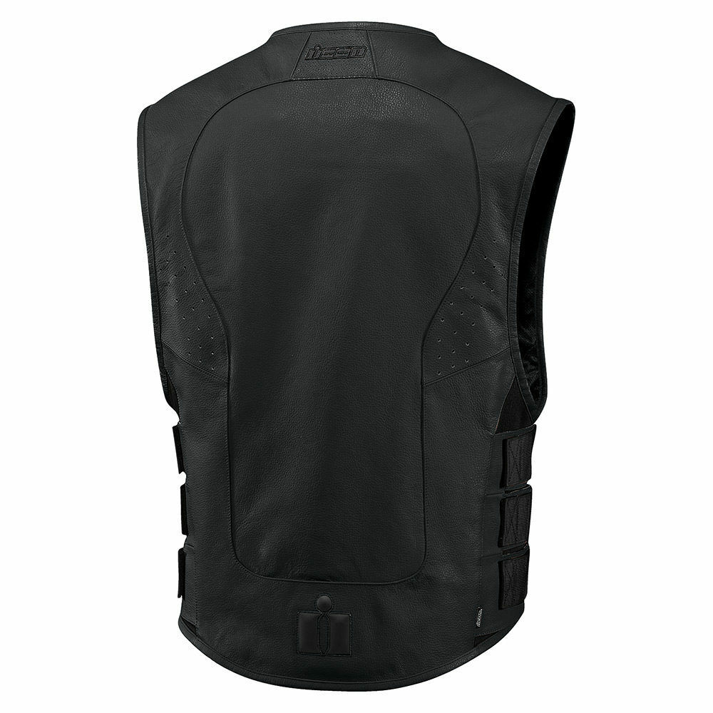 ICON Regulator D3O Leather Motorcycle Vest (Black) Choose ICON Regulator D3O Leather Motorcycle Vest (Black) Choose