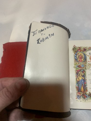 THE WORDS OF JESUS ILLUSTRATED 1943 BIBLE GENUINE LEATHER COVER N CASE - Picture 6 of 9