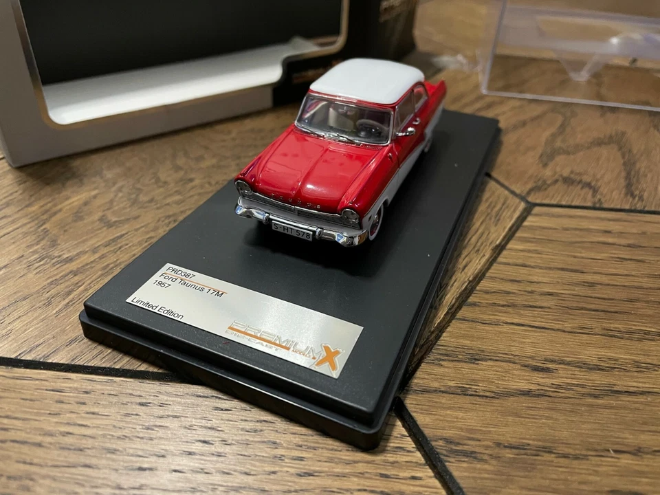 Premium PRD387 Ford Taunus 17M 1957 Red/White Limited Edition Scale Model Mint - Image 3 of 4