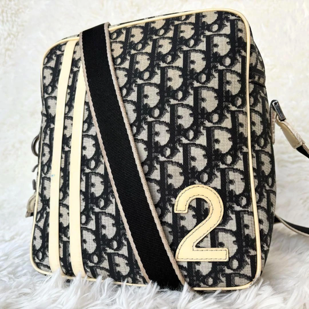 Sac bandoulière Christian Dior Trotter 2 noir vintage bandoulière 23 cm