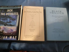 3x Julian May - Intervention, Black Trillium, Jack the Bodiless SIGNED PROOF