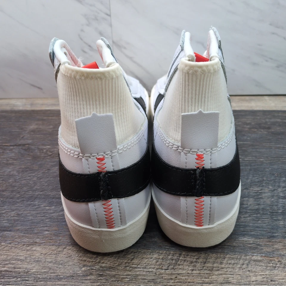 Nike Blazer Mid 77 Jumbo Men's Size 10.5 White Black Leather Sneakers DD3111-100 - Image 4 of 4