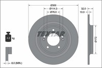 2X Bremsscheibe PRO Textar 92337203 FüR Hyundai Tucson NX4E NX4A Kona SX2 Crdi 5