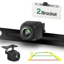 2in1 AHD 1080P Trajectory License Plate Backup Camera for Car, Truck, SUV, Mi...