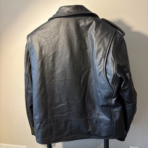 3XL Men’s Black Biker Jacket, Protective Pads, HWK MotorSports image 2
