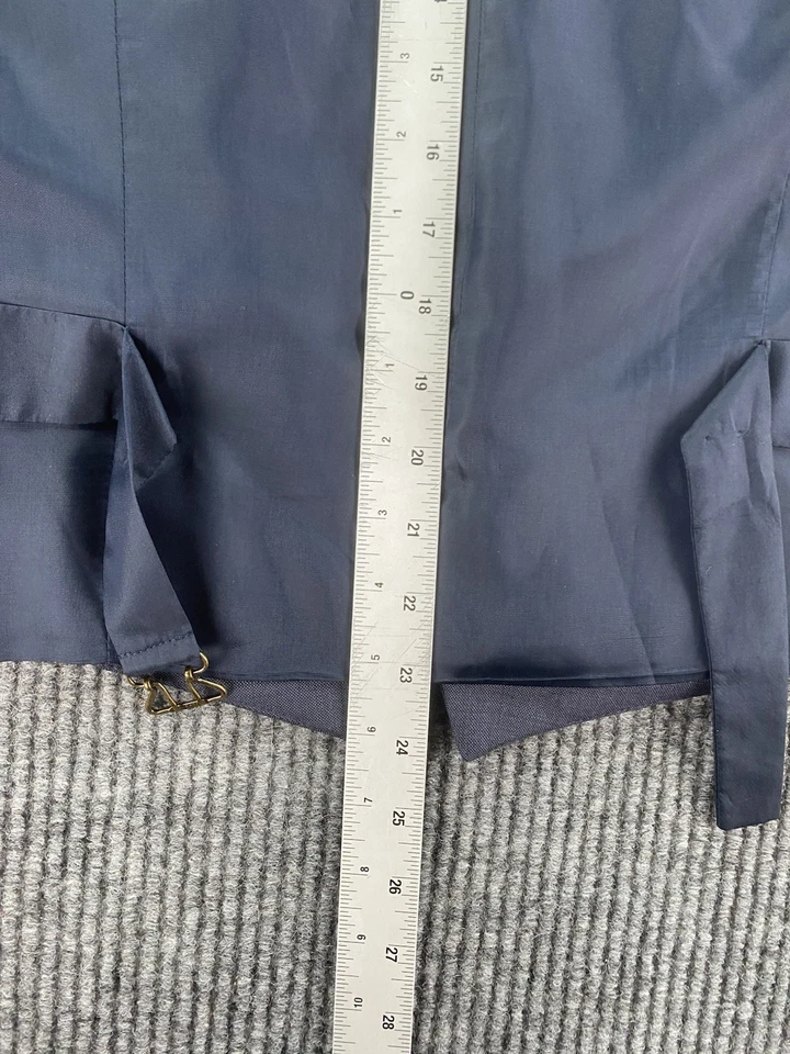 J Crew Vest Mens Large Blue Wool Solid Luxury Designer Premium Button Waistcoat - Image 3 of 4