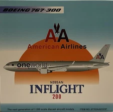 InFlight 1:200 American Airlines Boeing 767-300 N395AN One World Livery Polished