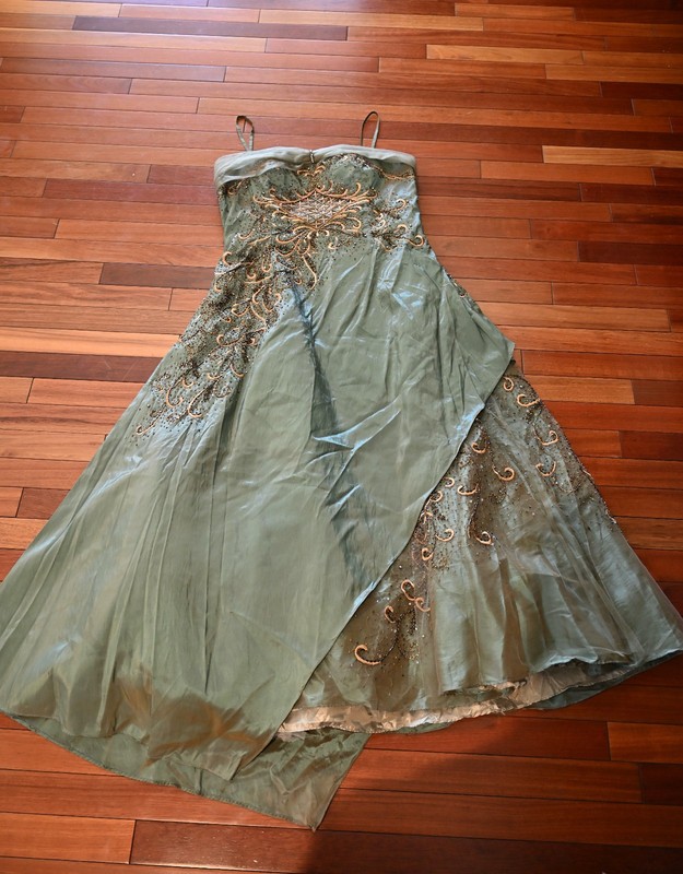 May Queen Couture Formal Gown Dress Size 14 Beautiful Iridescent Fairy Prom Long