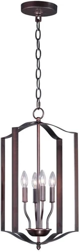Elegant Four Light Pendant - 15" Wide, Oil Rubbed Bronze Finish - Picture 1 of 4