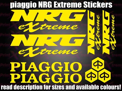 PRINTXTREME LTD Piaggio NRG Extreme Aufkleber / Aufkleber Set Viele Farben vorhanden Beschreibung lesen