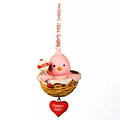 Hallmark Keepsake Baby Girl s First Christmas 2022 Ornament - Tweet Baby Bird