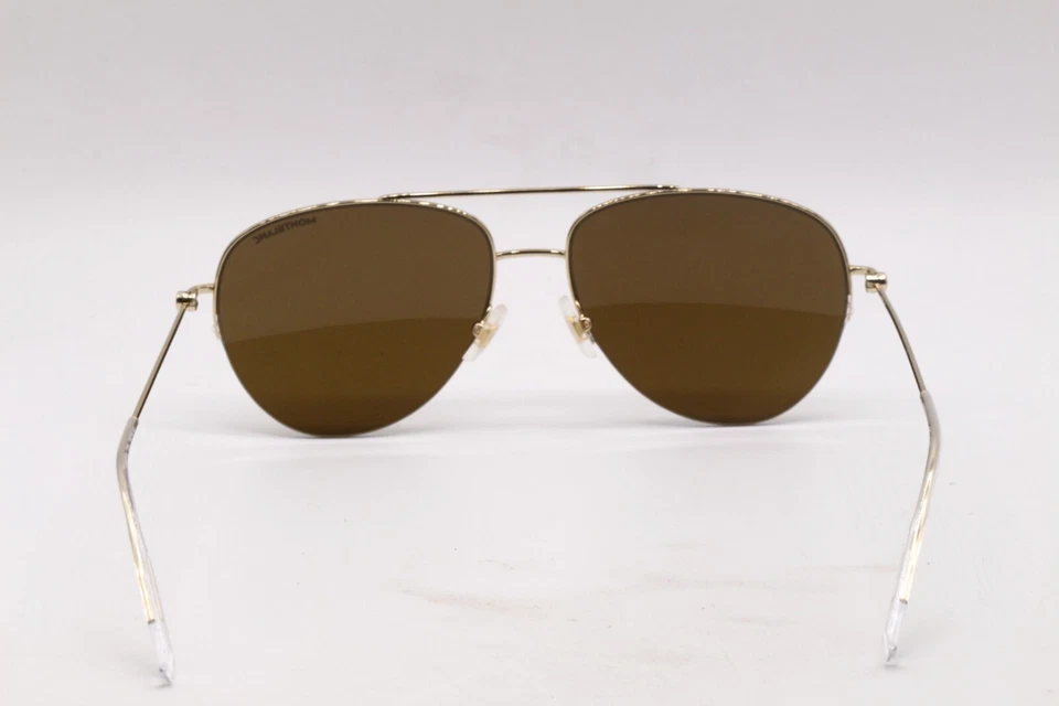 MONT BLANC MB 0074S 003 GOLD AVIATOR AUTHENTIC DESIGNER FRAMES SUNGLASSES 59-16 - Image 4 of 4
