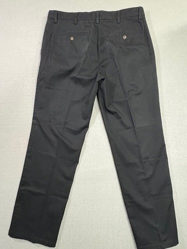 Pantalones para hombre St Johns Bay 36X32 negros informales de fácil cuidado frente plano pierna recta - Imagen 9 de 10