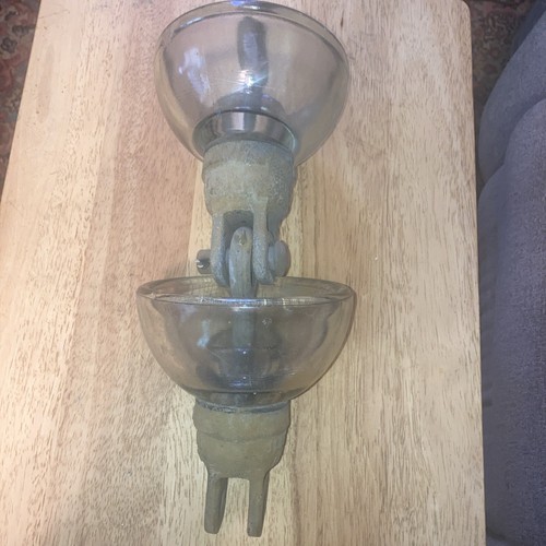 Set of 2 Vintage Sediver Glass Insulators CT-4R2  / 10,000 lb / SED90 w/ Pins