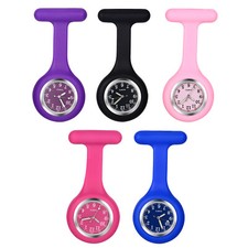 FOB Luminous Quartz Silicone Nurse Pocket Watch Pin On Lapel Women Doctor Brooch