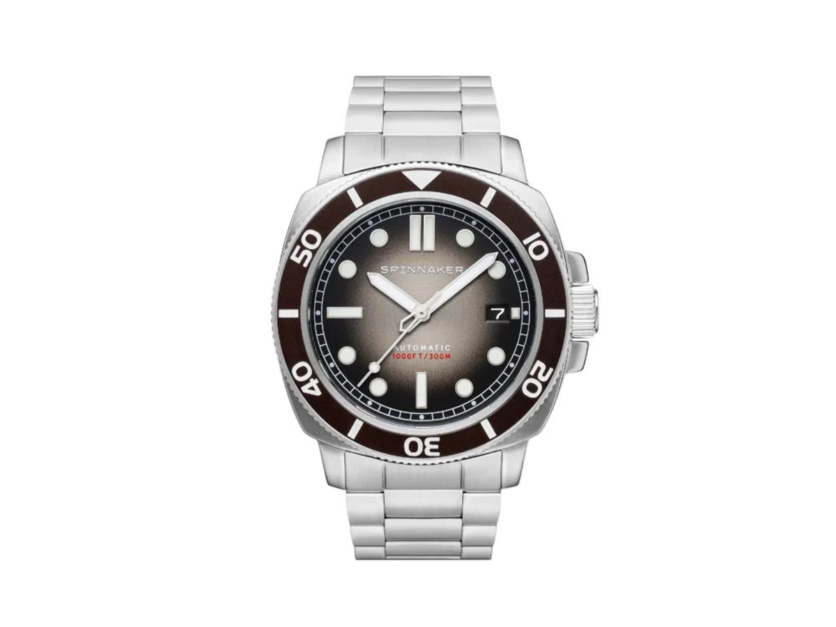 Spinnaker Hull Harvest Brown Automatic Watch, Brown, 42 mm, 30 atm