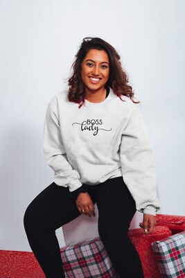 Damen BOSS LADY Sweatshirt schöner Pullover Modern Fit 100% Baumwolle perfektes Geschenk