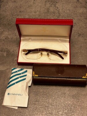 Cartier Vintage Wood Temple Glasses Sunglasses Fashion Accessories