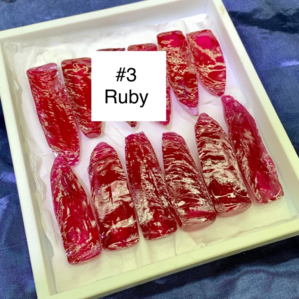 LAB CREATED 1/2 KG 500 G EXCELLENT RUBY #3 B GRADE ROUGH CORUNDUM (Half Boule) - Image 3 of 4