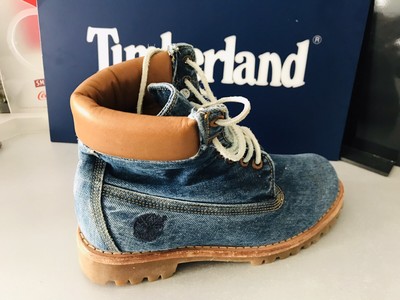 Timberland Botas De Roble Blanco Edición Limitada Uk 8.5/9 Raro Botas  Timberland Denim | eBay