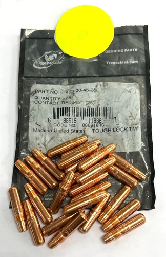 TREGASKISS CONTACT TIP  PART NO 403-20-45-25  LOT OF 25