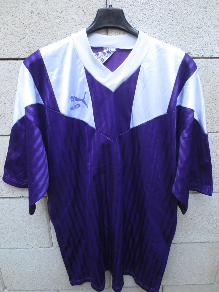 VINTAGE Maillot porté n°9 PUMA match worn shirt TOULOUSE ? TéFéCé ancien XL - Photo 2/4